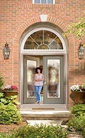 brick door