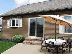 house with umbrella