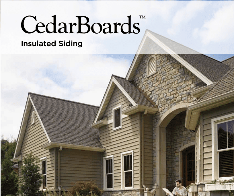 Cedar Boards Insulated Siding
