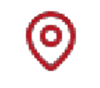 Location pin with center point marker